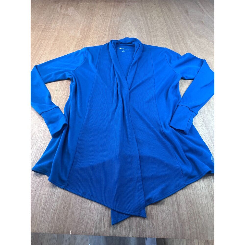 Pure Barre by Splits59 Women’s Small Blue Teal Open Front Wrap Cardigan Active
